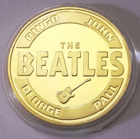 Pièce Médaille NEUVE Plaquée Or - The Beatles - Sonstige & Ohne Zuordnung