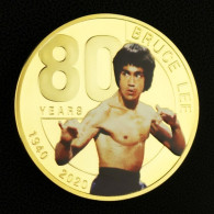 Pièce Médaille NEUVE Plaquée Or - Bruce Lee Jeet Kune Do - Sonstige & Ohne Zuordnung