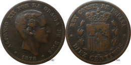 Espagne - Royaume - Alphonse XII - 10 Centimos 1878 OM - TB+/VF35 - Mon6342 - First Minting