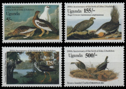 Uganda 1985 - Mi-Nr. 449-452 ** - MNH - Vögel / Birds - Audubon - Ouganda (1962-...)