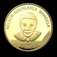 Pièce Médaille NEUVE Plaquée Or - Nelson Mandela Robben Island - Sonstige & Ohne Zuordnung