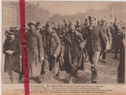 Oorlog Guerre 14/18 - Kortrijk - Belgische Soldaten - Orig. Knipsel Coupure Tijdschrift Magazine - 1918 - Ohne Zuordnung