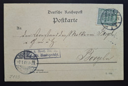 Deutsches Reich Dienst 1903, Postkarte Mi 3 SOEST 7.1. Sehr Frühes Datum - Service