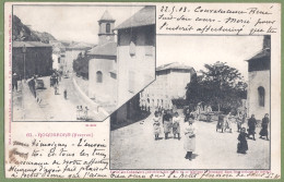 CPA Dos Précurseur - AVEYRON - ROQUEFORT - 2 Vues Animées - LES  CABANIERES SORTIES DES CAVES - Roquefort