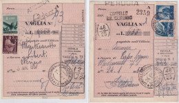 1950 N. 2 Ricevute Vaglia - Storia Postale