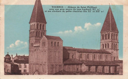 FRANCE - Tournus - Abbaye De Saint Philibert Avec Son Gros Oeuvre De Type Lombard - Colorisé  - Carte Postale Ancienne - Macon
