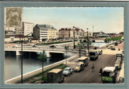 CPSM Dentelée (14) CAEN - Le Long Des Quais: Renault 4 CV, Citroën Tube 1000 Kilo Et 2 CV Camionnette En 1951 -colorisée - Caen