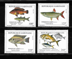 GABON 1999, SERIE Mi 1480/83 TEMÁTICA FAUNA MARINA PECES.  RAROS.   MNH. - Gabón (1960-...)