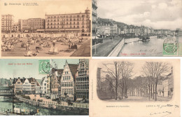 Déstockage Lot 46 Cartes Postales CPA Belgique Blankenberghe Arlon Namur Dinant Liege Gand Ostende Bruxelles - Sammlungen & Sammellose