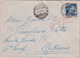 1949 Busta Affrancata Con 20c  CATULLO - Poststempel