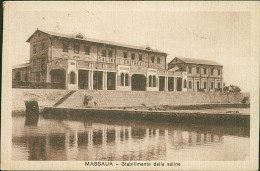 AFRICA - ERITREA - MASSAWA / MASSAUA - STABILIMENTO DELLE SALINE - EDIZ. SCOZZI - MAILED 1936 / STAMPS (12540) - Eritrea