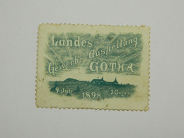 Reklamemarke Landes Gewerbe Ausstellung Gotha 1898 A. Grünlich - Cinderellas