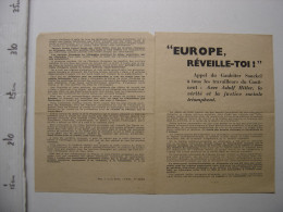 WW2 Flugblatt Tract Propagande Guerre Propaganda Leaflet WWII Europe Reveil 1943 - 1939-45
