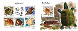 Guinea 2023, Animals, Turtle, 5val In BF +BF IMPERFORATED - Tortues