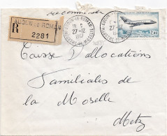 36885# LETTRE FRANCHISE POSTALE RECOMMANDE ANDERNY Obl AUDUN LE ROMAN MEURTHE ET MOSELLE 1967 METZ MOSELLE - 1961-....