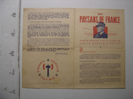 WW2 Flugblatt Tract Propagande Guerre Propaganda Leaflet WWII Paysans 1941 - 1939-45