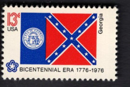 206110613  1976 SCOTT 1636 (XX) POSTFRIS MINT NEVER HINGED -  Flag American Bicentennial FLAG OF GEORGIA - Nuovi