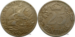 Espagne - Royaume - Alphonse XIII - 25 Centimos 1925 PC-S - TTB+/AU50 - Mon5356 - Primeras Acuñaciones