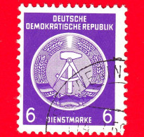 GERMANIA - Usato - Rep. Democratica - DDR - 1957 - Servizio - Stemma - Martello E Compasso - 6 - Usati