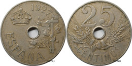 Espagne - Royaume - Alphonse XIII - 25 Centimos 1927 PC-S - TTB/XF45 - Mon6348 - First Minting