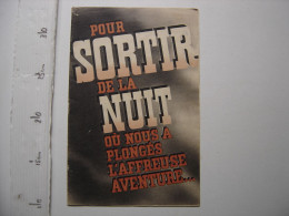 WW2 Flugblatt Tract Propagande Guerre Propaganda Leaflet WWII 1941 Sortir Nuit - 1939-45
