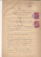 1949 PRO VITTIME POLITICHE AMENDOLA SOVRASTAMPATO 10 LIRE SU 2 DUE PEZZI SU DOCUMENTO - Unclassified