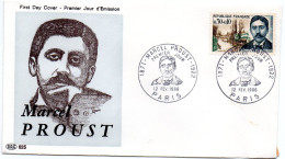 ECRIVAIN / Marcel PROUST = 75 PARIS 1966 = CACHET Illustré PREMIER JOUR N° 1472 = 1871 - 1922 Sur ENVELOPPE PAC N° 625 - Schriftsteller