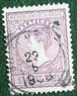 1 Gld Queen Wilhelmina 11½x11 NVPH 58 58C 1906-1912 Gestempeld / Used NEDERLAND INDIE / DUTCH INDIES - Niederländisch-Indien