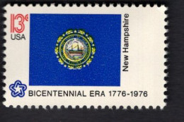 206110962  1976 SCOTT 1641  (XX) POSTFRIS MINT NEVER HINGED  - FLAG OF NEW HAMPSHIRE - Ungebraucht