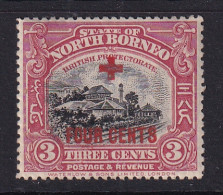 North Borneo: 1918   Red Cross OVPT - Surcharge - Railway Station    SG237   3c + 4c     MH - Nordborneo (...-1963)