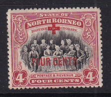 North Borneo: 1918   Red Cross OVPT - Surcharge - Sultan Of Sulu & Staff    SG238   4c + 4c     MH - Borneo Septentrional (...-1963)