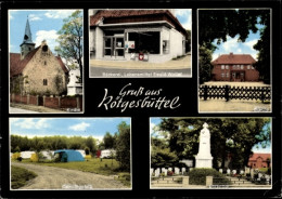 CPA Rötgesbüttel Niedersachsen, Kirche, Schule, Campingplatz, Ehrenmal, Bäckerei Ewald Wolter - Other & Unclassified