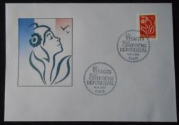 235 Enveloppe Premier Jour De La Marianne De Lamouche Paris 6 11 2008  Du Carnet Les Visages De La Vème République - 2000-2009