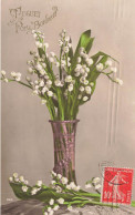 FLEURS - Un Vase De Muguet Porte Bonheur - Colorisé - Carte Postale Ancienne - Fleurs