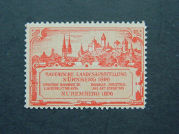 Reklamemarke Bayerische Landesausstellung Nürnberg 1896 - Erinnofilia