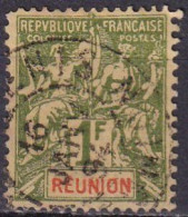 REUNION - 1 F. Groupe FAUX Fournier - Used Stamps