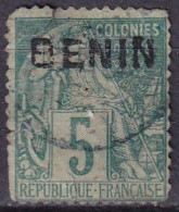 BENIN - 5 C. Alphée Dubois De 1892 Défectueux - Usados