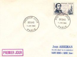 1262 Premier Jour  Degas  Paris 75   11 Juin 1960 - 1960-1969