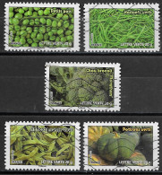 - France 2012  Oblitéré Autoadhésif  N°  739 -742 -  743  - 745 - 749   -   Les Légumes - Used Stamps