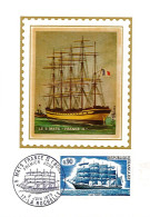 1762  Carte Postale Premier Jour  5 Mats France II  La Rochelle 17 Charente Maritime  9 Juin 1973 - 1970-1979