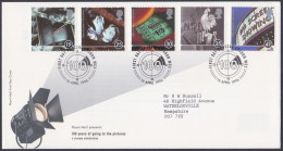 GB Great Britain 1996 FDC Cinema, Film, Films, Movie, Camera, Light, Pictorial Postmark, First Day Cover - Lettres & Documents