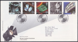 GB Great Britain 1996 FDC Cinema, Film, Films, Movie, Camera, Light, Pictorial Postmark, First Day Cover - Briefe U. Dokumente