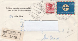 Michelangiolesca (10) Lettera Aperta Raccommandata Con AR Bollo Di Arrivo - 1961-70: Poststempel