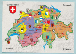 Switzerland Schweiz Suisse Svizzera - Carte Géographique - Landkaarten