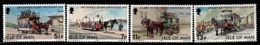 Isle Of Man 1976 Yvert 71-74, Horsecars, Horse Trams Centenary- MNH - Man (Insel)