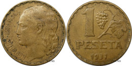 Espagne - République - 1 Peseta 1937 - TTB/XF45 - Mon6356 - 1 Peseta