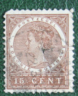 Space Filler 15 Ct Koningin Wilhelmina Queen  NVPH 50 Mi 56 1904-1908 1907 Used / Gestempeld  SURINAME / SURINAM - Suriname ... - 1975