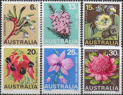 1968 Australia Flowers 6v. MNH Michel N. 398/403 - Sonstige & Ohne Zuordnung