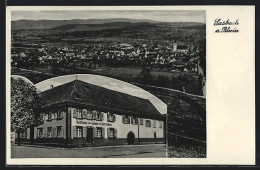 AK Sasbach A. Rhein, Gasthaus Zum Löwen K. Kollross, Gesamtansicht Mit Umgebung  - Sasbach
