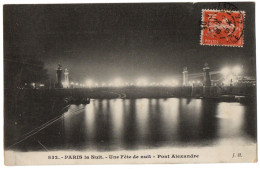 CPA 75 - PARIS - 832. Paris La Nuit. Une Fête De Nuit. Pont Alexandre - J. H.  - Paris La Nuit